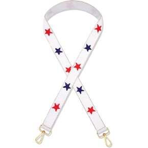 4th of July Purse Strap Red White Blue Beaded USA Star Purse Strap Replacement American Independence Day Outfits