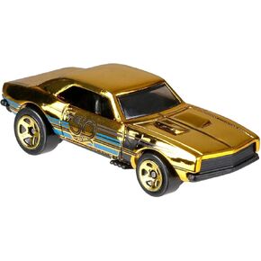 Hot Wheels 2018 50th Anniversary Black & Gold Series '67 Camaro Chase 1/64 Scale Diecast Model Car, unisex
