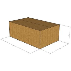 16" x 10" x 6" Corrugated Boxes 32 ECT (Pack of 5-16x10x6) | Quality Moving Boxes. Great for Shipping Boxes for Business, Office or Home.