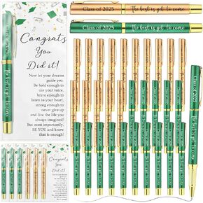 30 Set Bulk Back to School Student Gifts from Teachers Bulk Graduation Party Favors Graduation Pens Class of 2025 the Best Is Yet to Come with Congrats Bookmarks(Champagne Gold, Black, White)