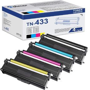 TN433 TN-433 Toner Cartridges 4 Pack High Yield Replacement for Brother TN431 TN433 TN433BK TN433C TN433M TN433Y for HL-l8360cdw MFC-l8900cdw TN433 4-Color Toner Cartridge Set