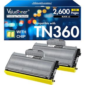 TN360 Toner Cartridge Replacement for Brother TN360 TN-360 TN330 TN-330 High Yield Toner Compatible with DCP-7040 DCP-7030 MFC-7840W HL-2140 MFC-7340 MFC-7440N HL-2170W HL-2150N Printer (2 Black)