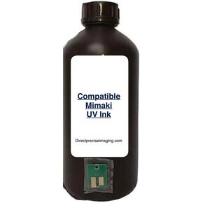 Premium Compatible UV Cure Magenta Ink for MIMAKI LUS-170 (1,000 ML Bottle) + CHIP. Compatible for use in Mimaki Printers UCJV300 and UCJV150 Series. Made in USA