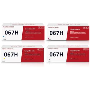 067H 067 High Yield Toner Cartridge Compatible Replacement for Canon 067 067H Toner Cartridges for Canon Color imageCLASS MF650C MF656Cdw MF653Cdw MF654Cdw LBP632Cdw LBP630C Printer 4 Pack