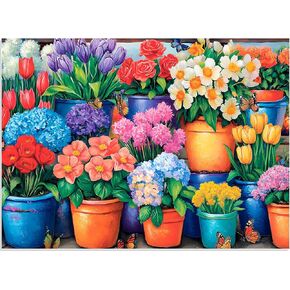 Puzzles 500 Pieces for Adults, Flower Butterfly Puzzles, Recycled Cardboar Jigsaw Puzzle 500 Pieces for Kids Seniors, Challenging Puzzle Family Activity Great Gift for Friends, 20.5 X 15 inches
