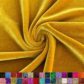 Premium Stretch Burnt Orange Velvet Fabric by The Yard – Wrinkle Resistant Soft & Thick Velvet Upholstery Fabric for Clothing and Crafts - Polyester Spandex Blended 58-60" Wide