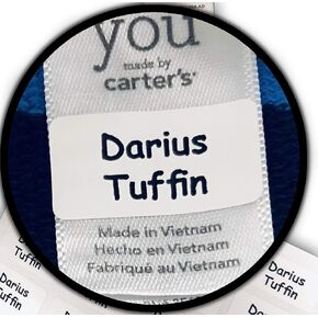 60 Waterproof Name Stickers - No-Iron, Just Stick Name Labels in Clothing or on Property