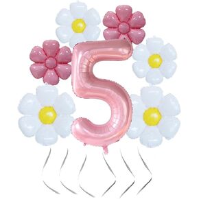 Daisy 2nd Birthday Party Decorations - 40 Inch Pink Number 2 Balloon, Supplies for 2 Year Old (Pink Daisy Numbers)