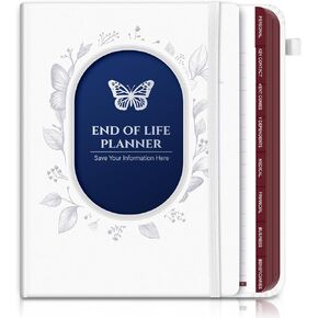 End of Life Planner with Labels & Pocket - Guided Estate Organizer for Final Arrangements, Last Wishes, Will & Beneficiary Preparation - 7x10, Death Planner for the Rebirth of the Soul