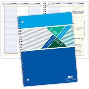 Elan Publishing Company Student Academic Organizer - 8.5" x 11" Weekly View; Dated for 2025-2026 Academic Year (Blue)