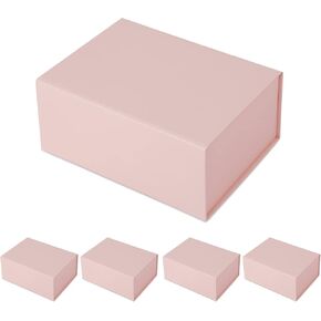 BETTPACK 5PACK Gift Boxes Magnetic Closure,Pink Boxes with Lids Collapsible Sturdy Gift Gift Packaging for Mother Day, Birthday, Festivals, Anniversaries