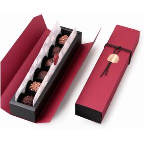 BBJ WRAPS 12 Cavity Chocolate Gift Packaging Box Wedding Party Paper Favor Boxes-Set of 10 (12 cavity red)