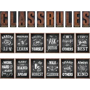 Harloon 22 Pieces Classroom Bulletin Board Posters Educational Class Rules Letter Motivational Posters Quote Classroom Bulletin Board Sets Positive Classroom Decorations for School Teacher Supplies