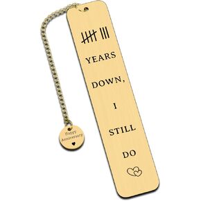 Bronze 8th Anniversary Wedding Gifts for Him Her - 8 Year Wedding Bookmark for Husband Wife, Romantic Gift for Husband Wife, Couples 8th Anniversary Keepsake