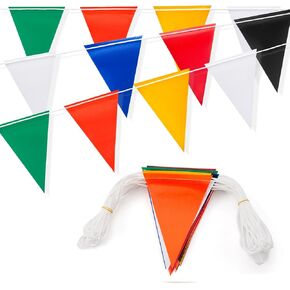 Safety Warning Highly Visible Pennant Banner Flags(45pcs,105ft,Multicolor) in Saudi Arabia