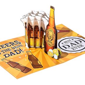 Father's Day Greeting Card - Comes with a Small Message Card and Envelope, Perfect for a 3D Card to Show Appreciation to Dad!
