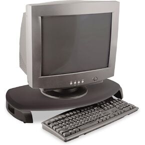 Kantek MS280B CRT/LCD Stand with Keyboard Storage, 23 x 13 1/4 x 3, Black