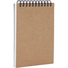 Anime Sketchbook A6 - Wirebound Notebook Spiral Manuscript Shorthand Pad with Kraft Cover for Art Drawing Diary Letter Memo Writing