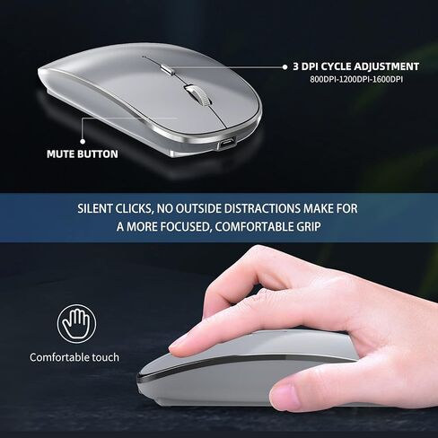 ماوس سلكي USB C، ماوس بصري من النوع C لأجهزة الكمبيوتر المحمول، ماك، ماك بوك، أندرويد، الكمبيوتر الشخصي in Kuwait