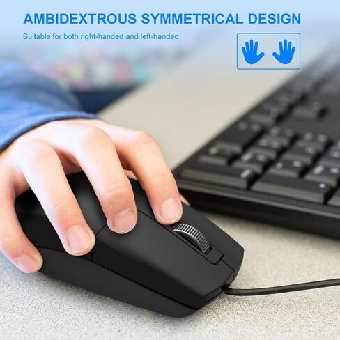USB C Wired Mouse, Type C Optical Mouse for Laptop, Mac, MacBook, Android, PC in Saudi Arabia