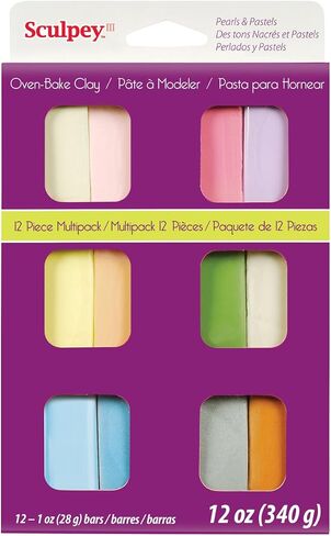 Sculpey III 12 Classic Colors of Polymer Oven-Bake Clay, Non Toxic 12 oz.,great for modeling, sculpting, holiday, DIY & school projects.Great for kids & beginners! in Saudi Arabia