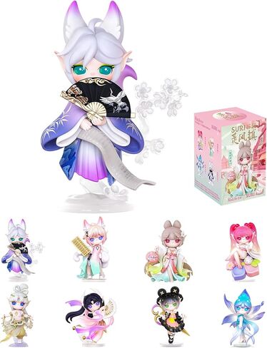 Rolife Blind Box Action Figure Toys -Suri Fairy Town - Cute Kawaii Mini Dolls 4.7 "التماثيل التماثيل هدايا عيد ميلاد الهالوين للفتيات الفتيات ، 1pc in Saudi Arabia