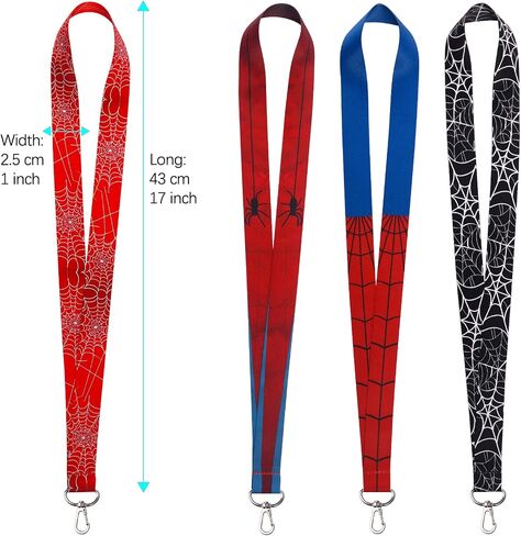 GTOTd Spider Web Cool Teacher Neck Lanyard（4 Pack） for Key String Wallet.Cartoon Cute Stuff Accessories Decor Gifts Merch Party Supplies ID Card Badge Holders Keychain for Kids Teens Student Office in Saudi Arabia