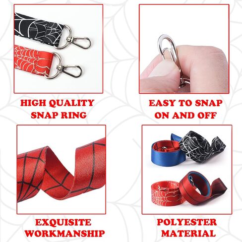 GTOTd Spider Web Cool Teacher Neck Lanyard（4 Pack） for Key String Wallet.Cartoon Cute Stuff Accessories Decor Gifts Merch Party Supplies ID Card Badge Holders Keychain for Kids Teens Student Office in Saudi Arabia