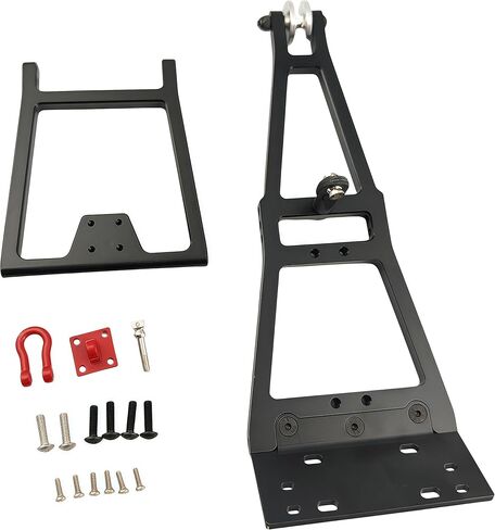 1/10 RC Tow Truck Build Kit ، Winch Double Stent Rescue Tow Crane Arm Wrecker for Traxxas SCX10 TRX4 Capra LCG ، accessories diy uccessories ، RC Crawler Tow Kit (Black) in Kuwait
