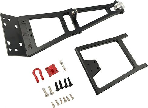 1/10 RC Tow Truck Build Kit ، Winch Double Stent Rescue Tow Crane Arm Wrecker for Traxxas SCX10 TRX4 Capra LCG ، accessories diy uccessories ، RC Crawler Tow Kit (Black) in Kuwait