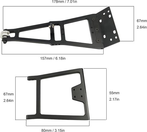 1/10 RC Tow Truck Build Kit ، Winch Double Stent Rescue Tow Crane Arm Wrecker for Traxxas SCX10 TRX4 Capra LCG ، accessories diy uccessories ، RC Crawler Tow Kit (Black) in Kuwait