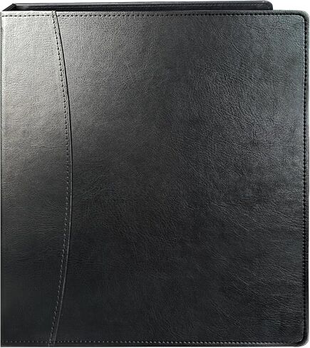 Binder Brown Leather 3-Ring Binder-العمود الفقري بحجم 2 بوصة-يناسب ورق الحرف (8.5 "× 11")-جيوب داخلية مدمجة-منظم أعمال مجلد المجلد (براون ، 2 بوصة) in Kuwait