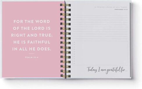 Eccolo Prayer Journal Notebook, Hardcover Spiral Bible Notebook, Full of Inspiring Bible Verses, 96 Lined Pages, 12 Dividers, 6 Sticker Sheets, 4 Folder Pockets, Faith (8.5 x 7.25 inches) in Saudi Arabia