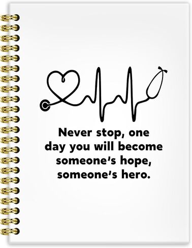 BRRNYOI Inspirational Nurse Notebook Journal 5.5x8.3, Nursing Gifts for New Grad Nurses, Future Nurse Doctor Appreciation Gifts, Nursing Hardcover Spiral Notebooks for Note Taking in Saudi Arabia