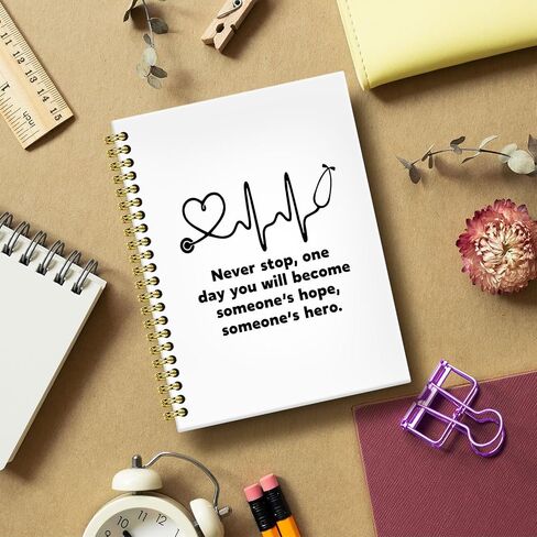 BRRNYOI Inspirational Nurse Notebook Journal 5.5x8.3, Nursing Gifts for New Grad Nurses, Future Nurse Doctor Appreciation Gifts, Nursing Hardcover Spiral Notebooks for Note Taking in Saudi Arabia