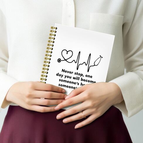 BRRNYOI Inspirational Nurse Notebook Journal 5.5x8.3, Nursing Gifts for New Grad Nurses, Future Nurse Doctor Appreciation Gifts, Nursing Hardcover Spiral Notebooks for Note Taking in Saudi Arabia