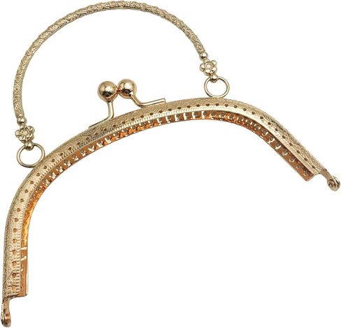 Purse Clasp Frame, Semicircle Metal Coin Bag Kiss Clasp Lock with Handle, for DIY Craft, Purse Making Tailor Sewer 16.5cm (Gunblack) J006 in Kuwait