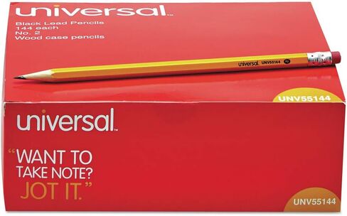 Universal 55144 Woodcase Pencil, HB #2, Yellow Barrel (Pack of 144) in Saudi Arabia