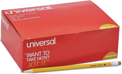 Universal 55144 Woodcase Pencil, HB #2, Yellow Barrel (Pack of 144) in Saudi Arabia