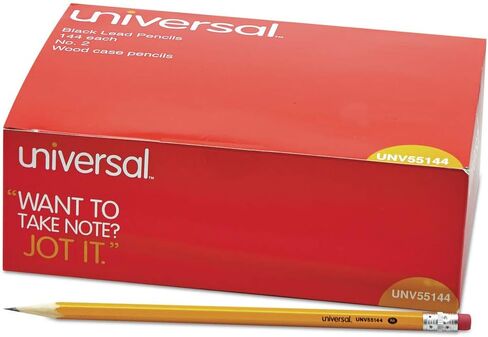 Universal 55144 Woodcase Pencil, HB #2, Yellow Barrel (Pack of 144) in Saudi Arabia
