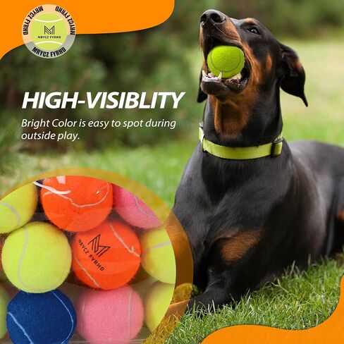 Tennis Ball Dog Toys 4 Pack - Giant 4-Inch Durable and Safe Fetch Tennis Ball for Dogs with Mesh Bag, Large Dog Tennis Balls Perfect for Indoor and Outdoor Interactive Play(Multicolor) in Saudi Arabia