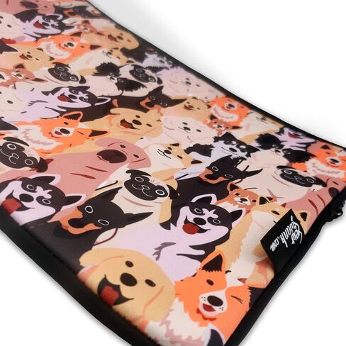13-15 Inch Blue Dogs Print Laptop Sleeve Case/Water-Resistant Neoprene Notebook Computer Pocket Tablet Briefcase Carrying Bag/Pouch Skin Cover for HP/Dell/Lenovo/Asus/Acer/Apple in Saudi Arabia
