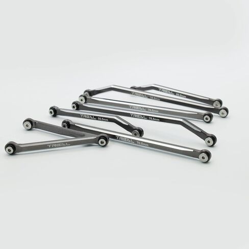 TREAL Alu 7075 SCX24 Links High Clearance Chassis Links Set(7P) for SCX24 Gladiator Axial 1/24 SCX24 RC Crawler Car AXI00005T (Titanium) in Saudi Arabia
