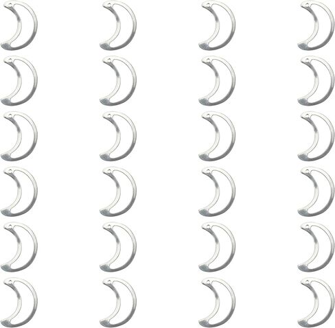 ImpressArt - الفراغات السماوية المعدنية الممتازة لختم المعادن وصنع المجوهرات (24 حزمة) (1 "مخطط الهلال مع ثقب ، ألكيم) in Kuwait