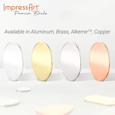 ImpressArt - الفراغات السماوية المعدنية الممتازة لختم المعادن وصنع المجوهرات (24 حزمة) (1 "مخطط الهلال مع ثقب ، ألكيم) in Kuwait