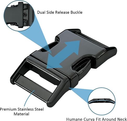 Dog Collar Buckle, Fastener Stainless Steel Buckle for Small Medium Large Dogs Collar Steel Chrome Plated in Kuwait