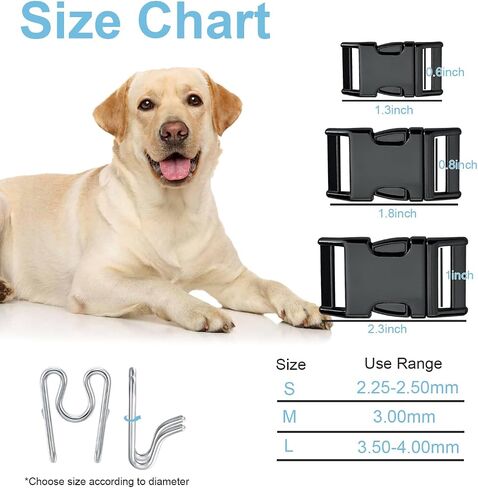 Dog Collar Buckle, Fastener Stainless Steel Buckle for Small Medium Large Dogs Collar Steel Chrome Plated in Kuwait
