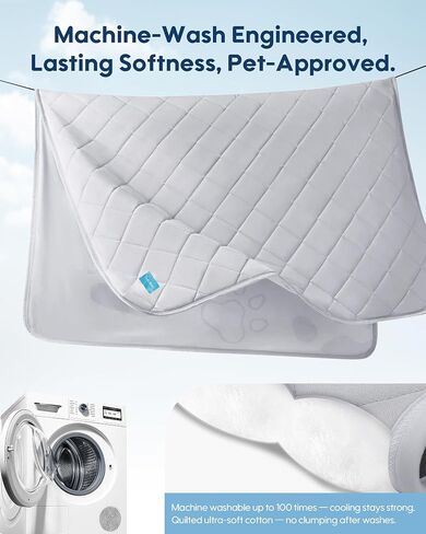 KASBAH Cooling Blanket for Dogs Pee-Proof Dog Blanket for Couch Bed Car Seat Protect Washable Reversible Design Q-MAX>0.5 Dog Cool Blankets in 3 Sizes for Small, Medium & Large Dogs in Saudi Arabia