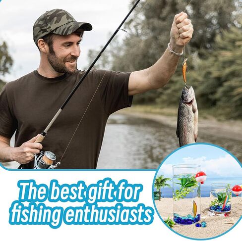 Fishing Themed Vase Fillers Gone Fishing Birthday Party Supplies Kit for 17Pcs Fishing Party Decorations Gift for Father's Day in Kuwait