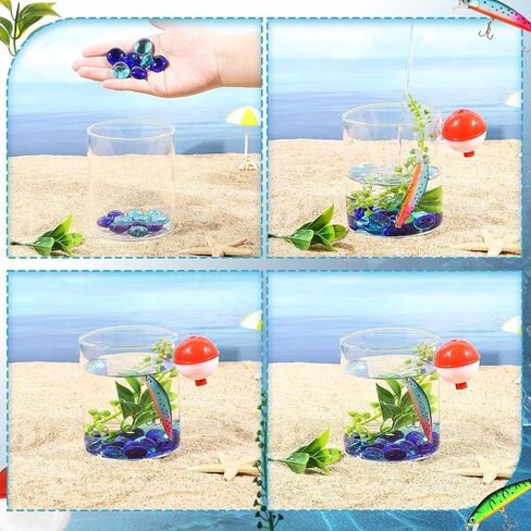 Fishing Themed Vase Fillers Gone Fishing Birthday Party Supplies Kit for 17Pcs Fishing Party Decorations Gift for Father's Day in Kuwait